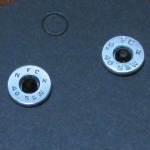 COPY - Silver Earrings with 40 Cal Bullet Black S…